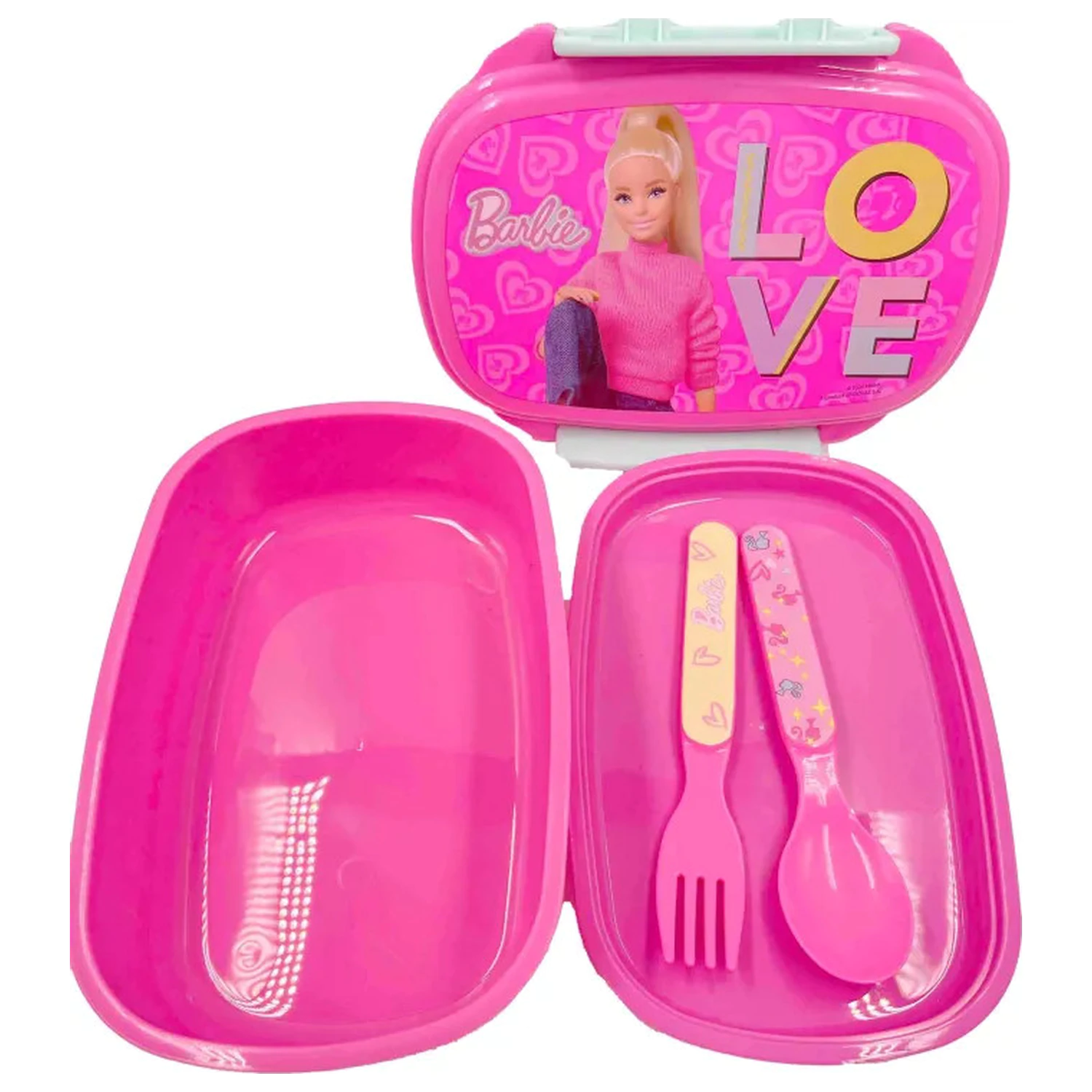 Barbie Love Kutija za sendvič + Set pribora za jelo fotografija proizvoda