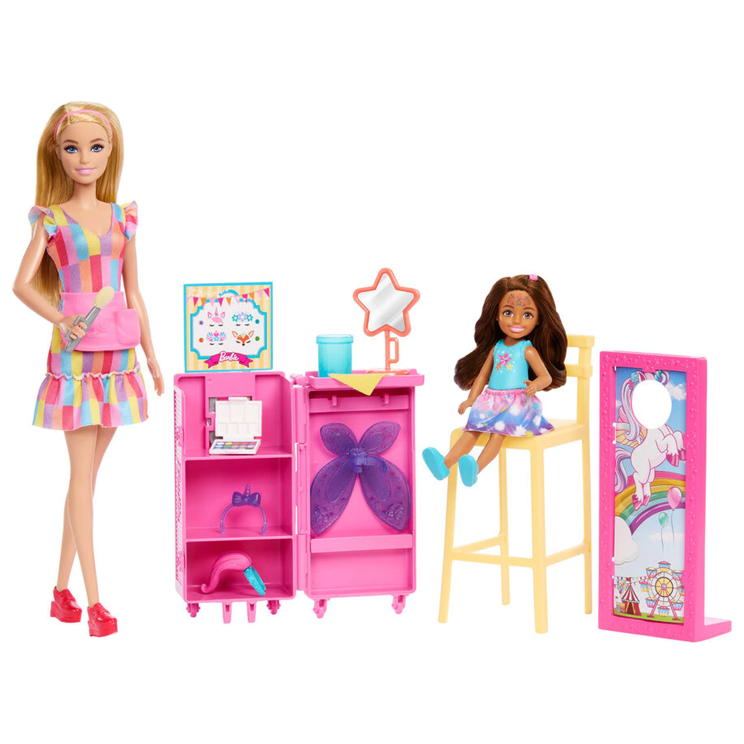 Barbie pakiranje 2 lutke stanica za šminkanje fotografija proizvoda