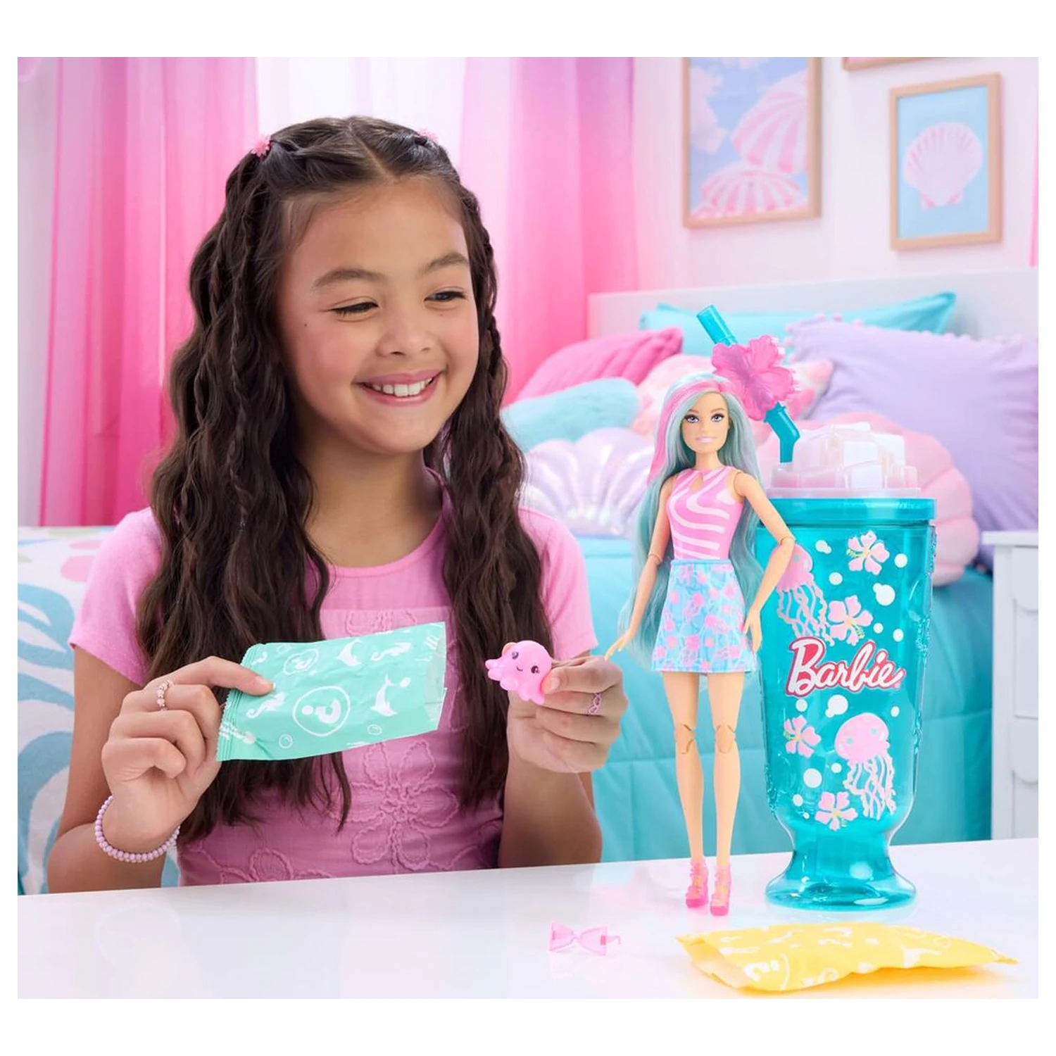 Barbie Pop Reveal Sea Breeze Blue Cup lutka fotografija proizvoda