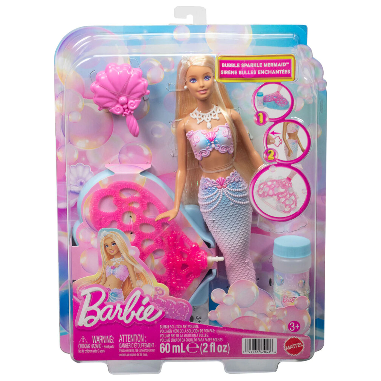 Barbie Morski Pas Mjehurići Sapun Mjehurići Mermaid lutka fotografija proizvoda