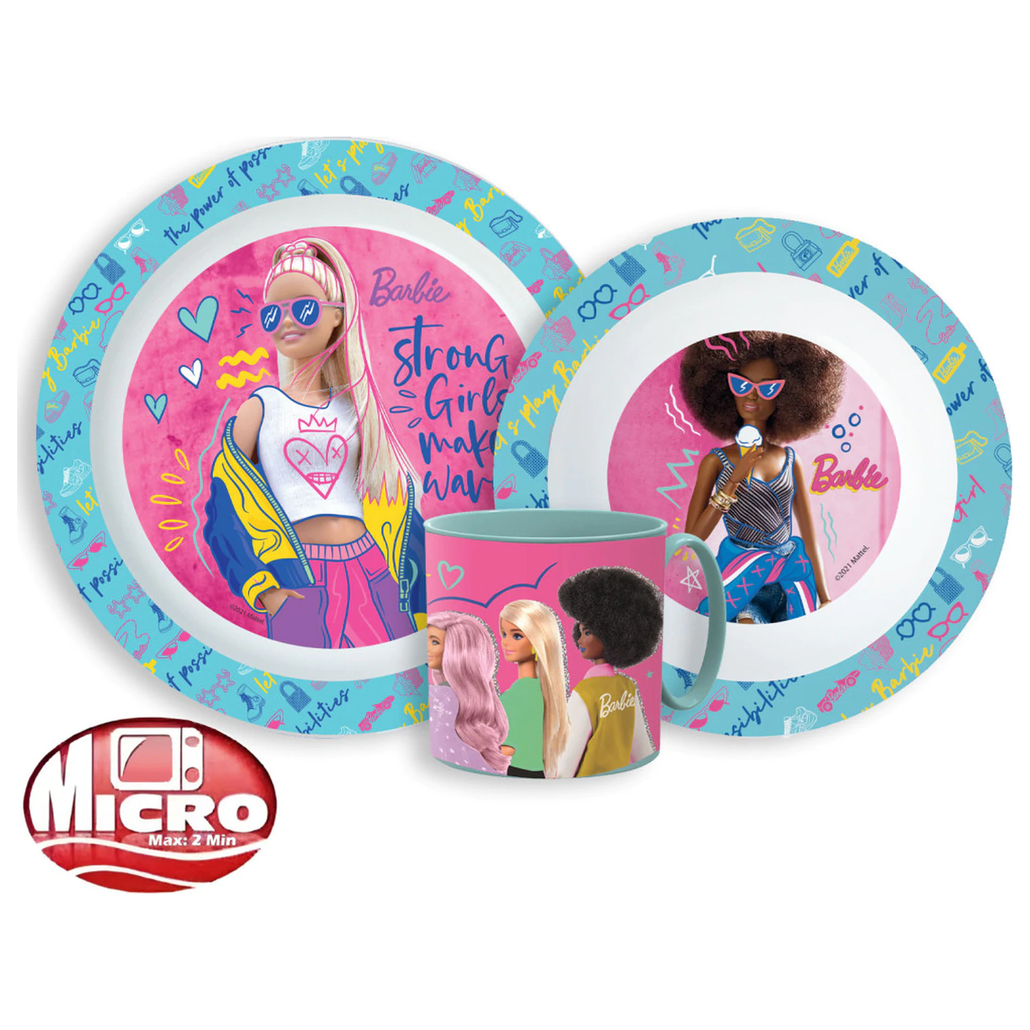 Barbie Elegantni set posuđa za večeru, mikro plastični set s šalicom fotografija proizvoda