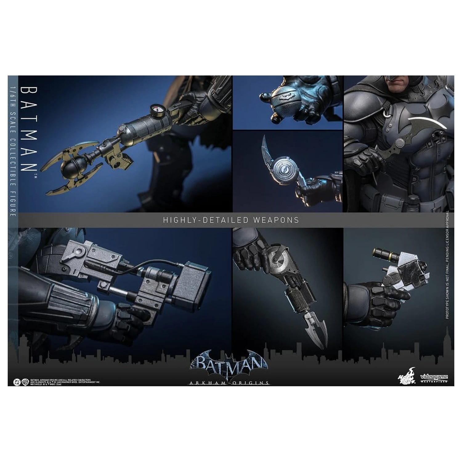 Batman Arkham Origins Videogame Remek-djelo Akcijska Figura 1/6 Batman 33 cm fotografija proizvoda