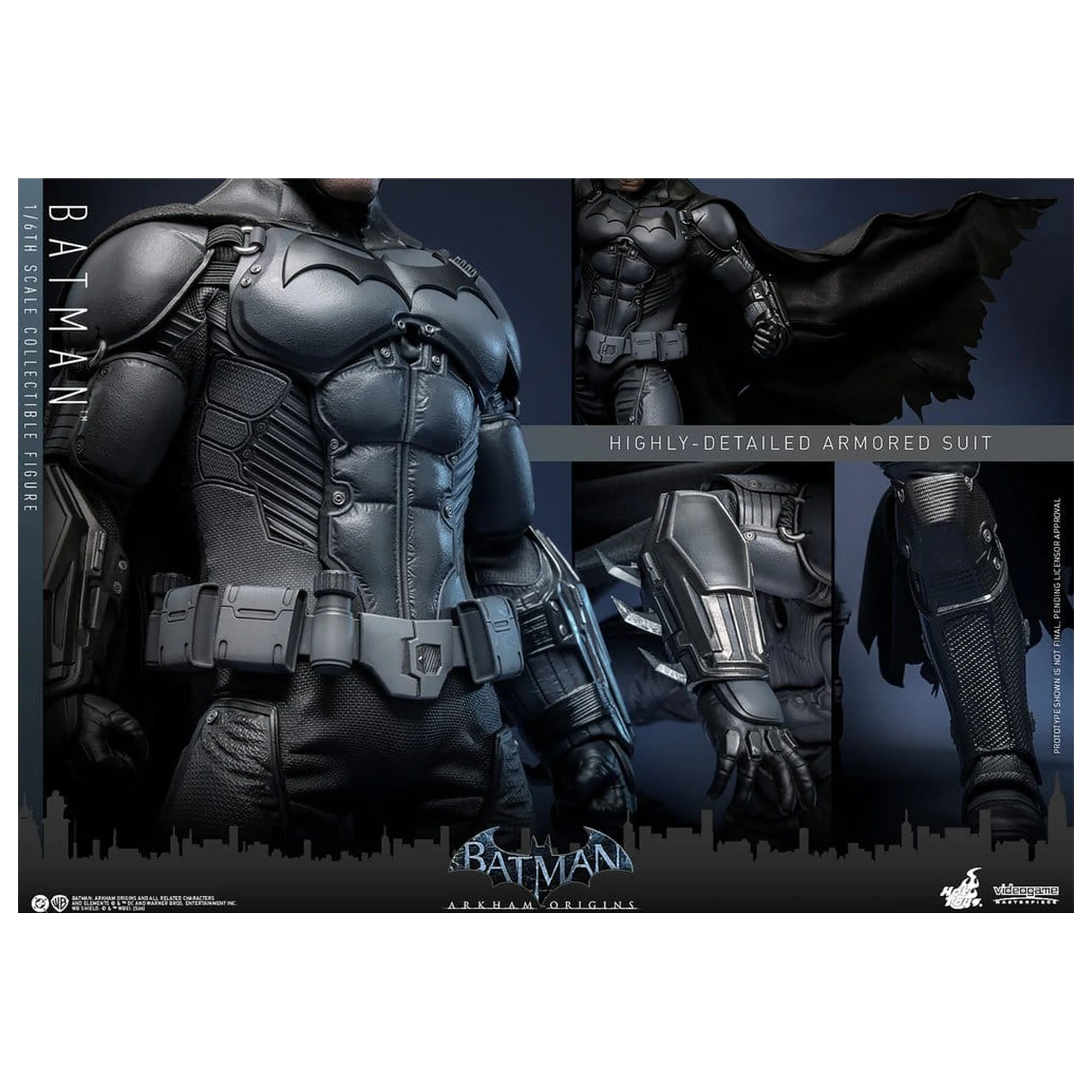 Batman Arkham Origins Videogame Remek-djelo Akcijska Figura 1/6 Batman 33 cm fotografija proizvoda