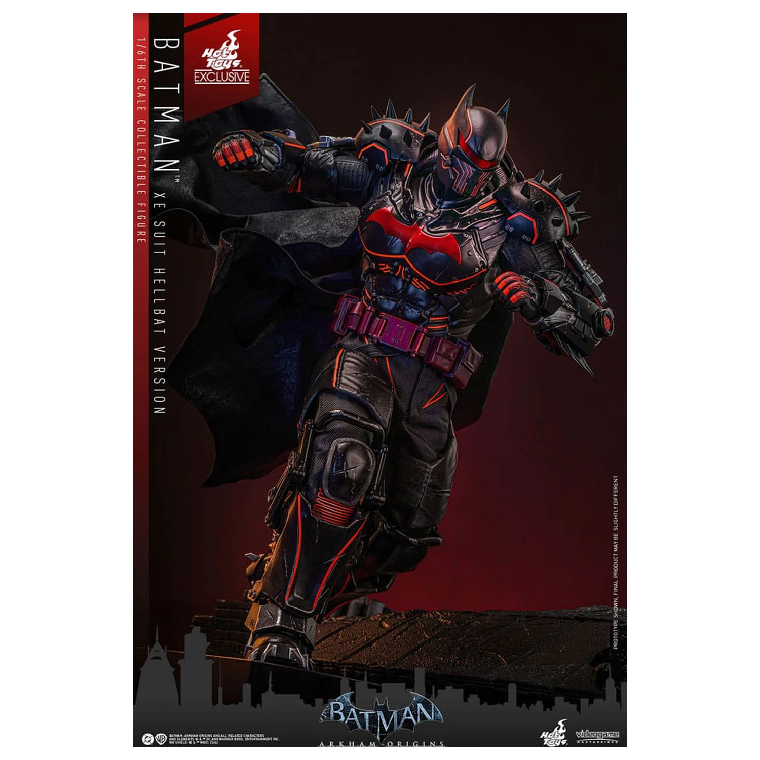 Batman Arkham Origins video igra majstorsko djelo akcijska figura 1/6 XE odijelo Hellbat verzija 33 cm fotografija proizvoda