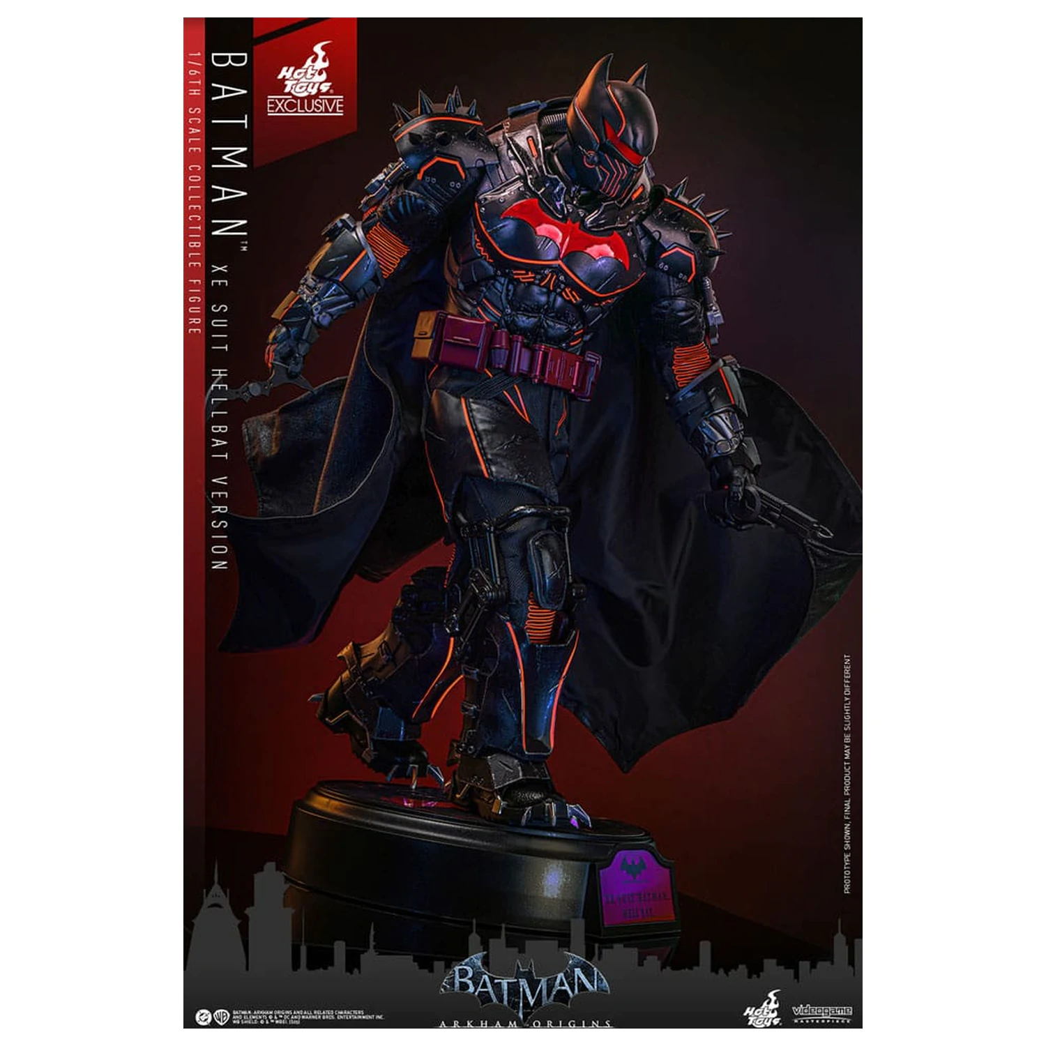 Batman Arkham Origins video igra majstorsko djelo akcijska figura 1/6 XE odijelo Hellbat verzija 33 cm fotografija proizvoda