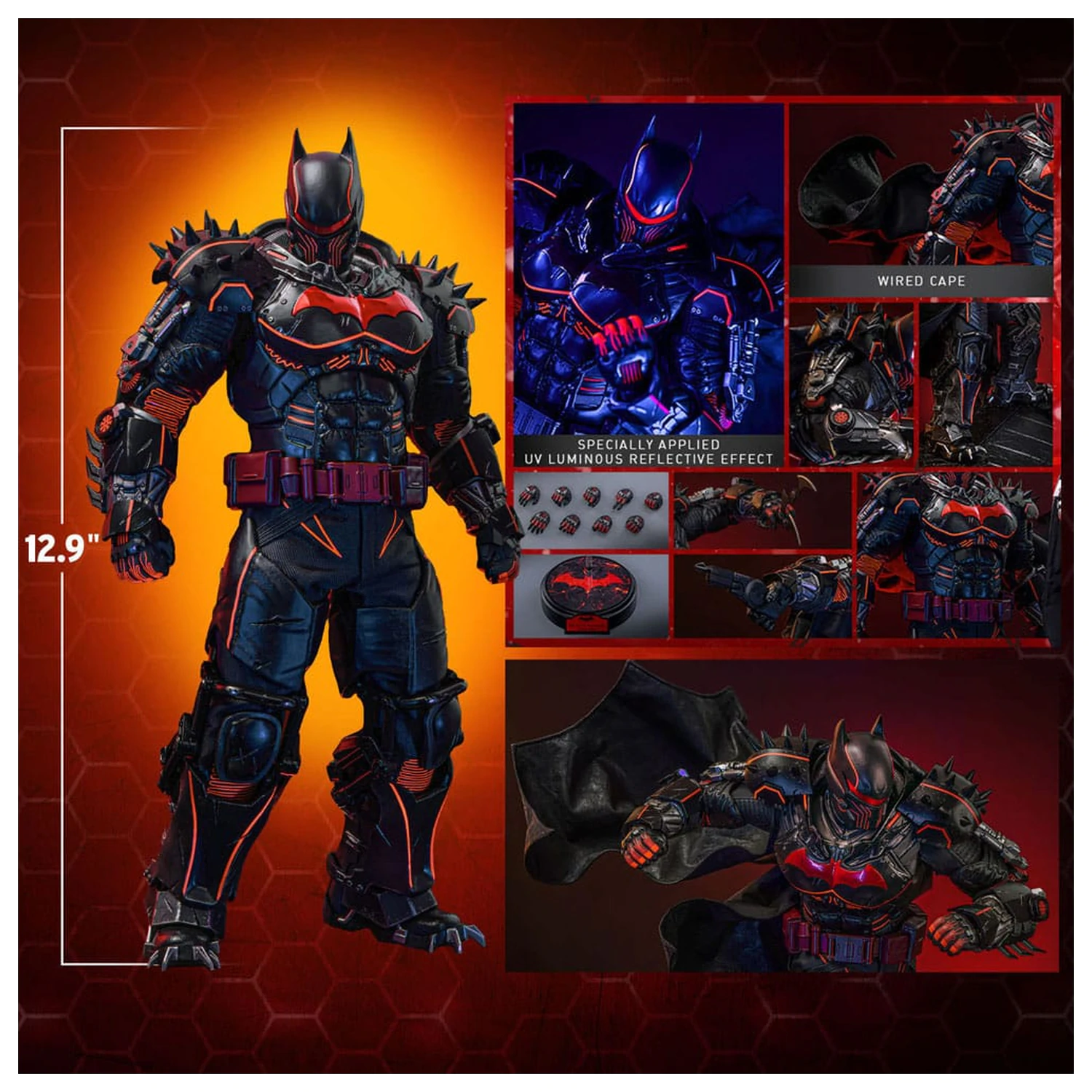 Batman Arkham Origins video igra majstorsko djelo akcijska figura 1/6 XE odijelo Hellbat verzija 33 cm fotografija proizvoda