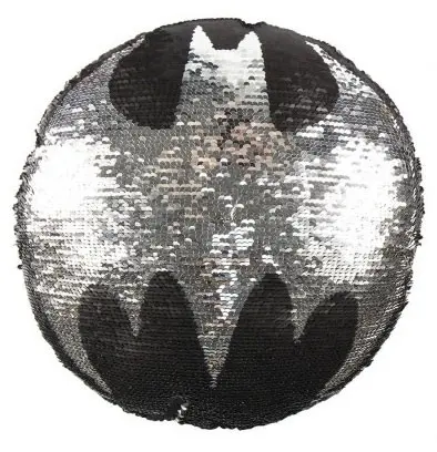 Batman reverzibilni jastuk u obliku šljokica 30 cm fotografija proizvoda
