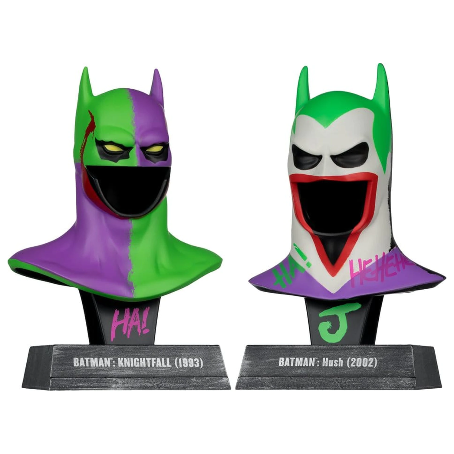 Batman DC Direct Mini Replika 1/3  2-pak Batmanove kukuljice Hush & Knightfall (Jokerized) (Gold Label) 18 cm fotografija proizvoda