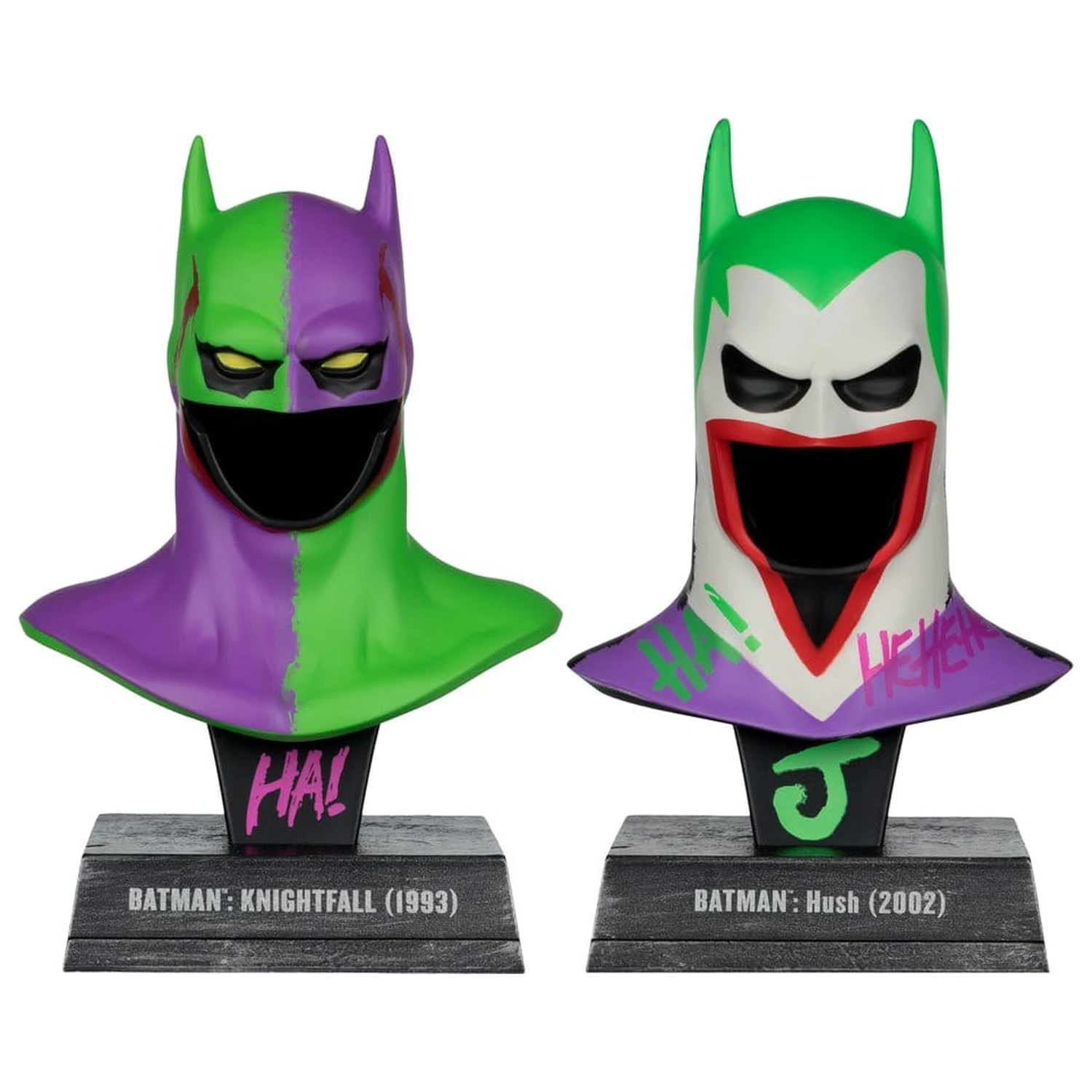 Batman DC Direct Mini Replika 1/3  2-pak Batmanove kukuljice Hush & Knightfall (Jokerized) (Gold Label) 18 cm fotografija proizvoda