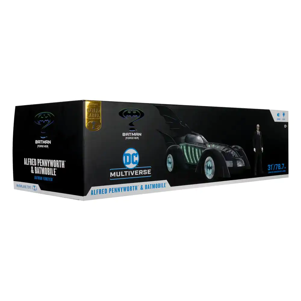 Batman Forever DC Multiverse figura s vozilom Alfred Pennyworth & Batmobile (Gold Label) 79 cm fotografija proizvoda
