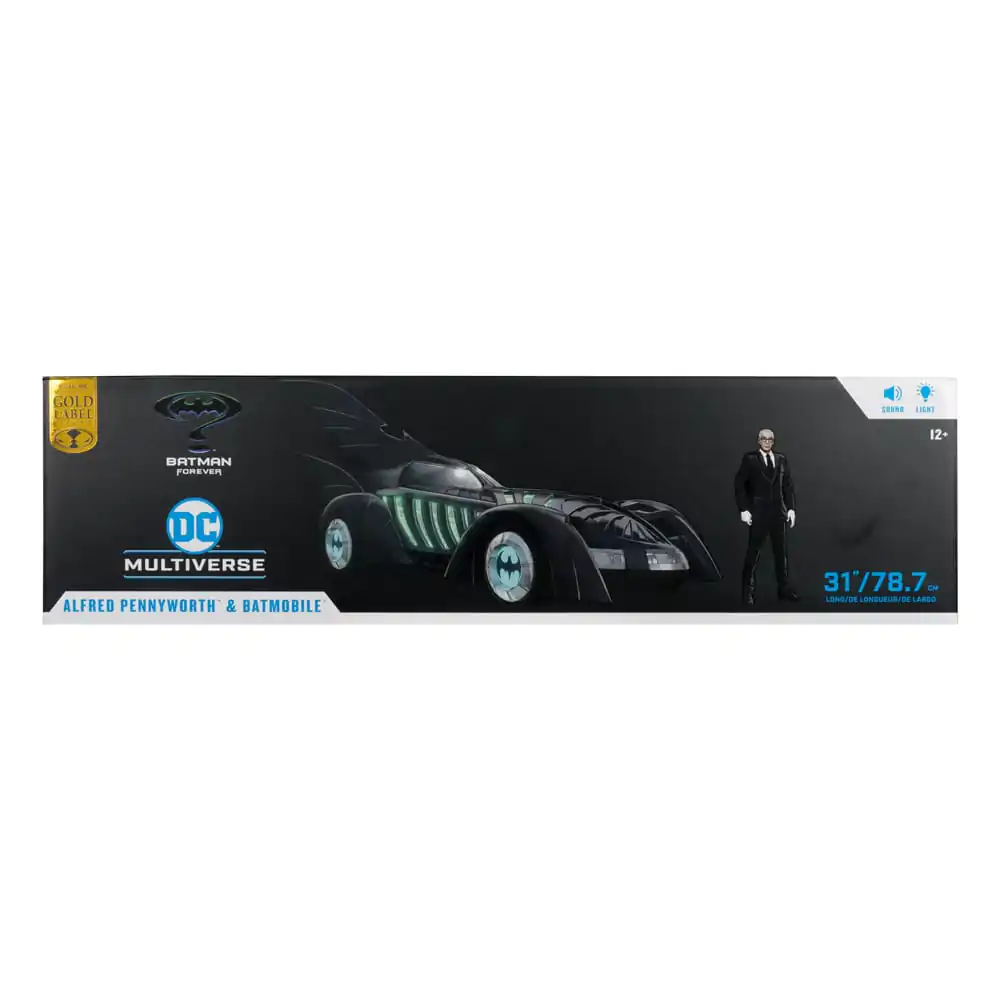 Batman Forever DC Multiverse figura s vozilom Alfred Pennyworth & Batmobile (Gold Label) 79 cm fotografija proizvoda