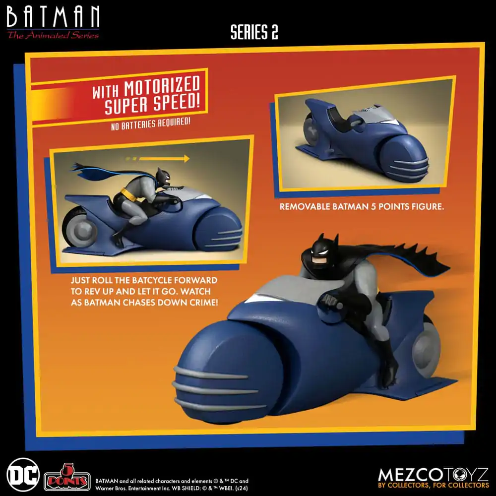 Batman the Animated Series 2 5 Points akcijska figura Batman & Batcycle 10 cm fotografija proizvoda