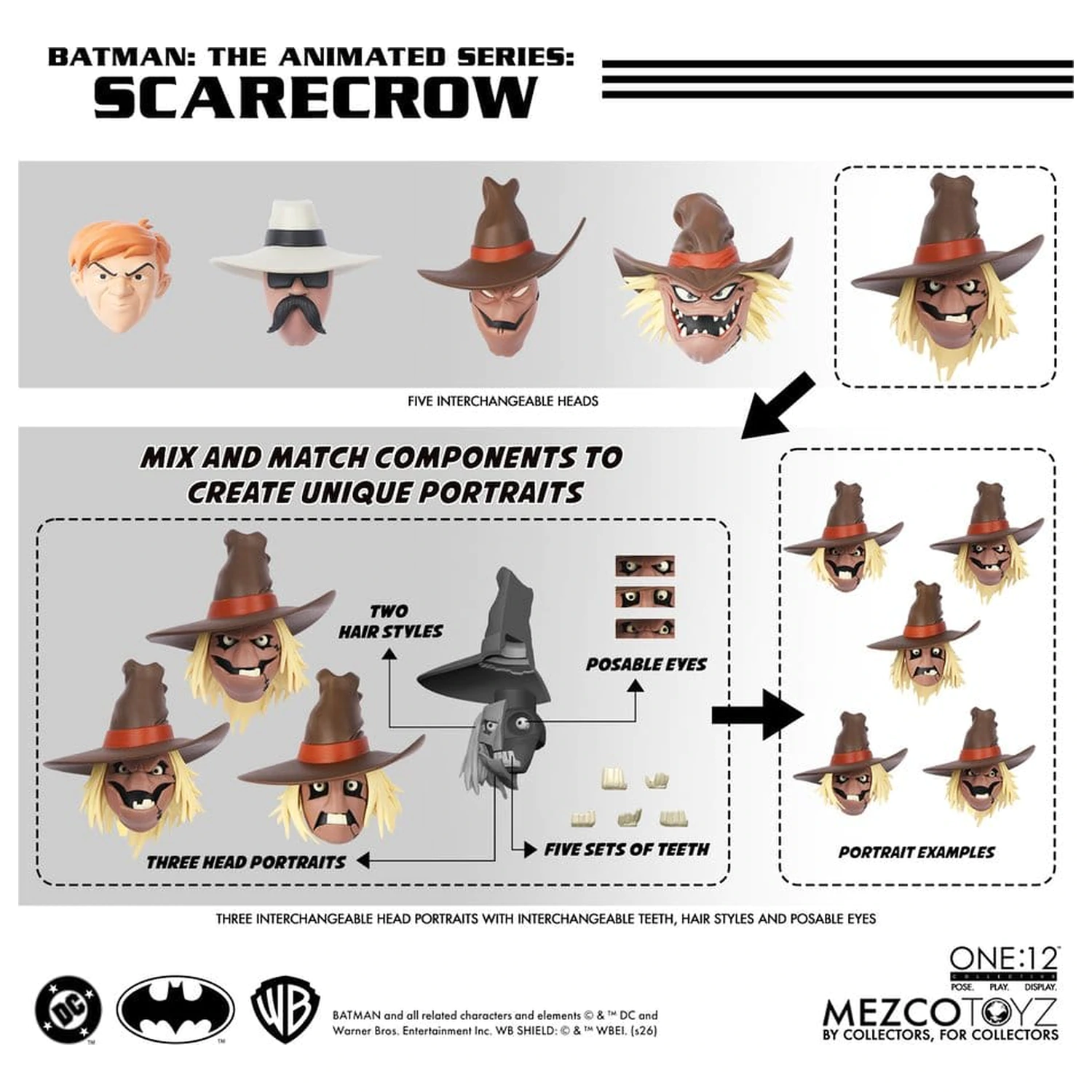 Batman: The Animated Series One:12 Collective akcijska figura Scarecrow 17 cm fotografija proizvoda