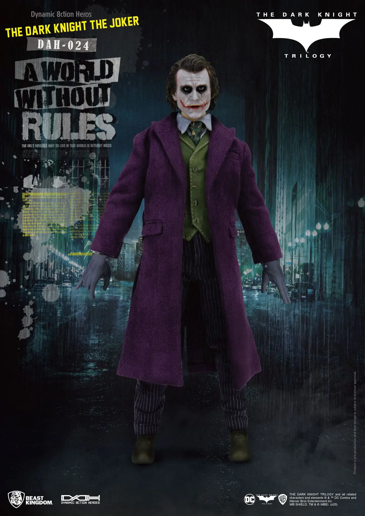 Batman The Dark Knight Dynamic 8ction Heroes akcijska figura 1/9 The Joker 21 cm fotografija proizvoda