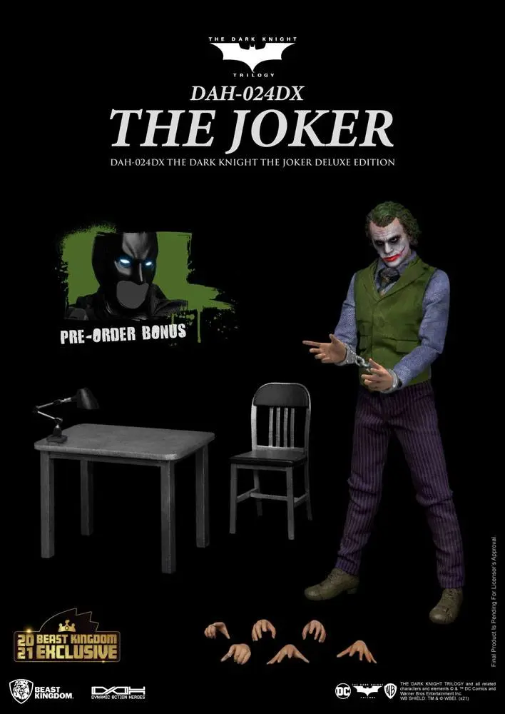 Batman The Dark Knight Dynamic 8ction Heroes akcijska figura 1/9 The Joker Deluxe verzija 21 cm fotografija proizvoda