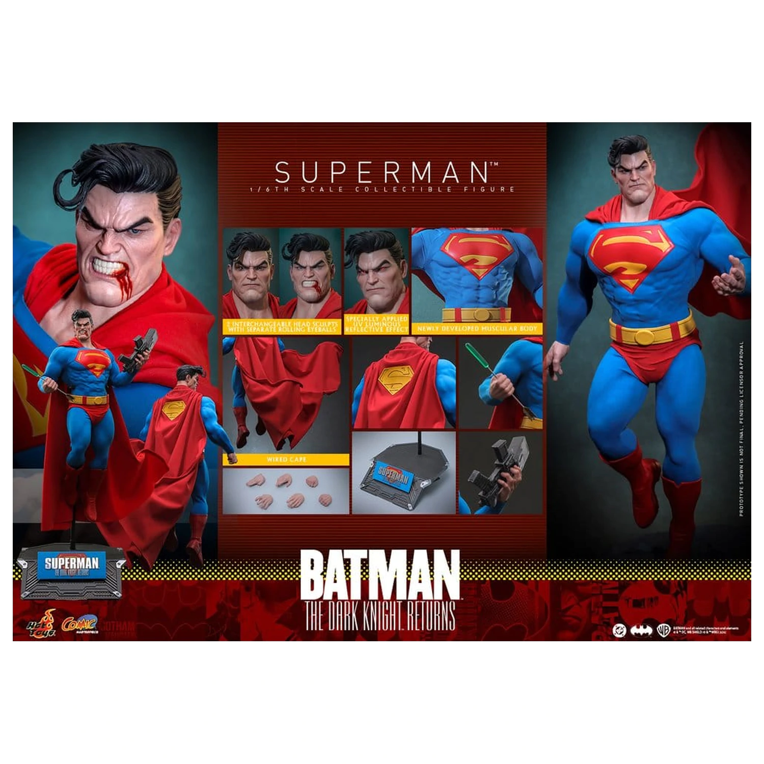 Batman: The Dark Knight Returns Comic Masterpiece akcijska figura 1/6 Superman 34 cm fotografija proizvoda