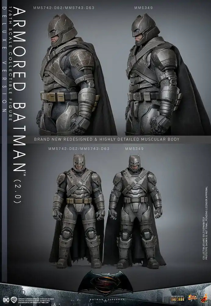 Batman v Superman: Dawn of Justice Movie Masterpiece akcijska figura 1/6 Armored Batman 2.0 (Deluxe verzija) 33 cm fotografija proizvoda