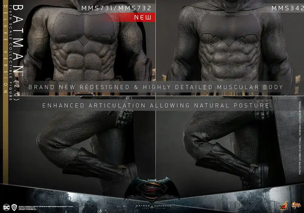 Batman v Superman: Dawn of Justice Movie Masterpiece akcijska figura 1/6 Batman 2.0 (Deluxe verzija) 32 cm fotografija proizvoda