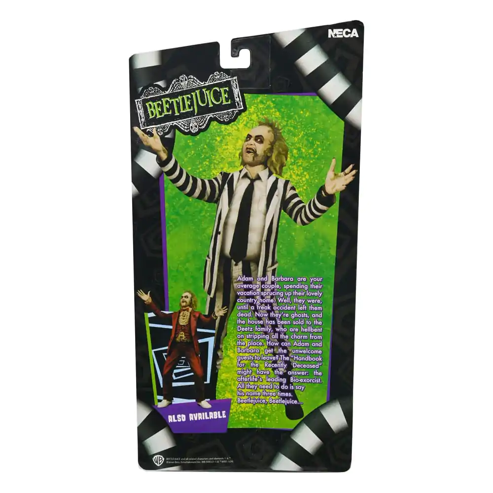 Beetlejuice 1988 akcijska figura Beetlejuice odijelo s crno-bijelim prugama 18 cm fotografija proizvoda