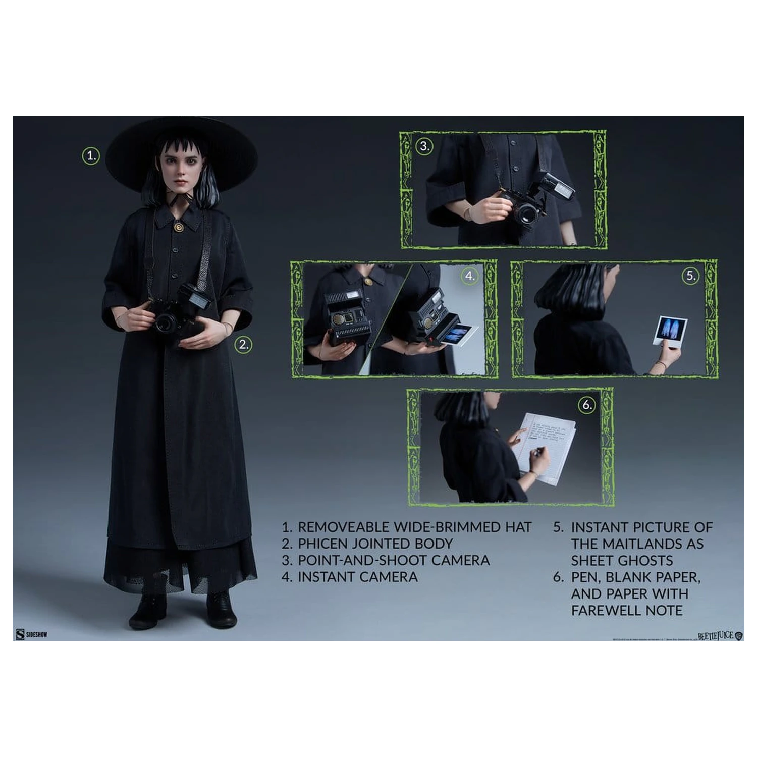 Beetlejuice akcijska figura 1/6 Lydia Deetz 25 cm fotografija proizvoda