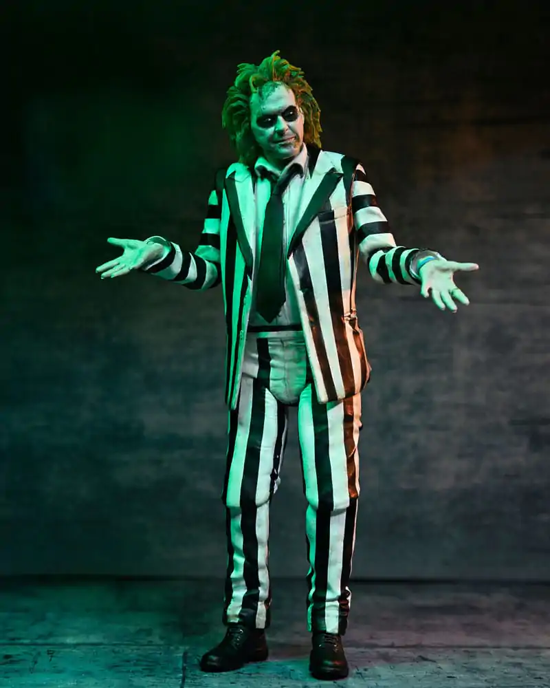 Beetlejuice Beetlejuice akcijska figura 7 Scale Ultimate Striped Suit Beetlejuice 18 cm fotografija proizvoda