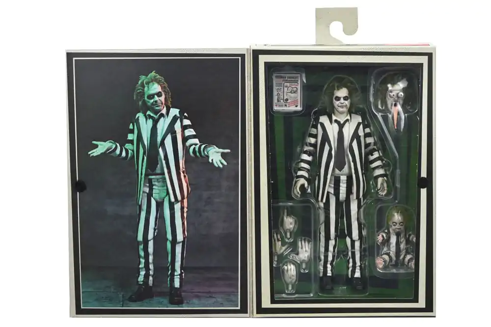 Beetlejuice Beetlejuice akcijska figura 7 Scale Ultimate Striped Suit Beetlejuice 18 cm fotografija proizvoda