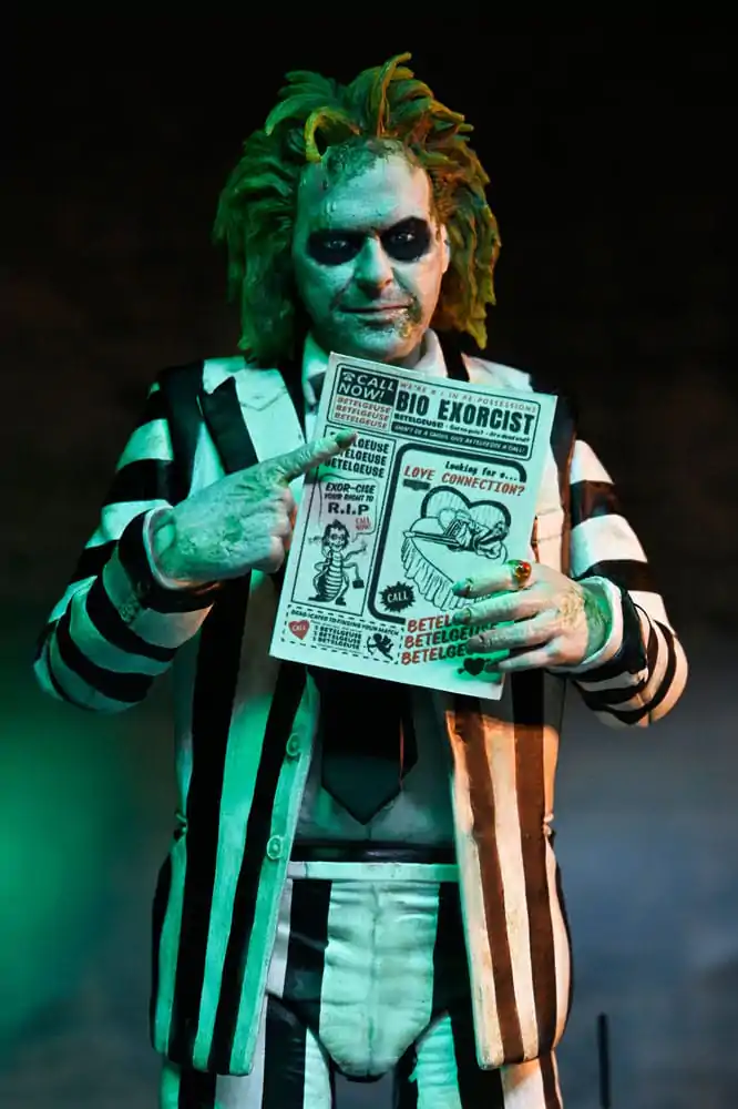 Beetlejuice Beetlejuice akcijska figura 7 Scale Ultimate Striped Suit Beetlejuice 18 cm fotografija proizvoda