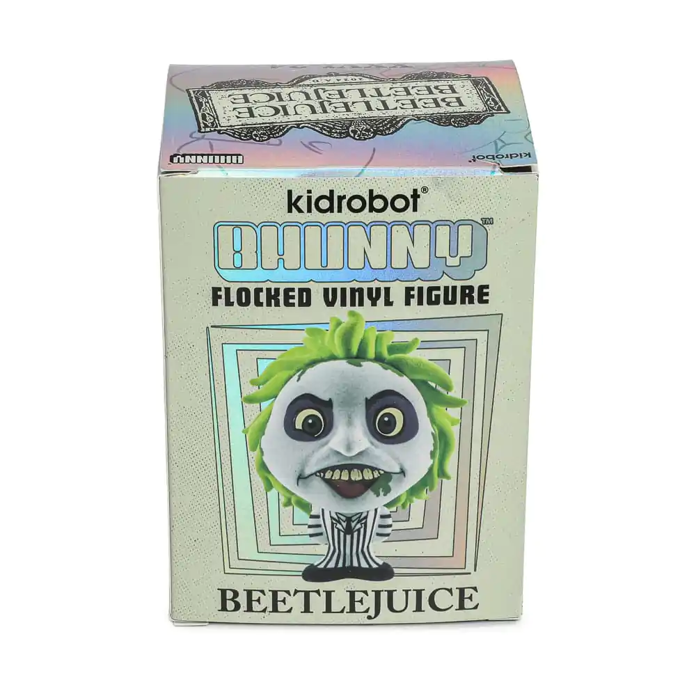 Beetlejuice Beetlejuice Bhunny Flocked Vinyl Figura Beetlejuice Striped Suit 10 cm fotografija proizvoda