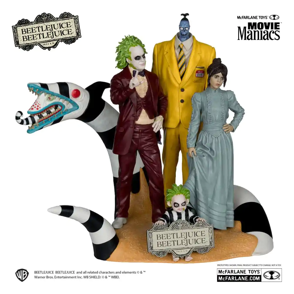 Beetlejuice Beetlejuice Movie Maniacs Pakiranje od 4 PVC statue 15 cm fotografija proizvoda
