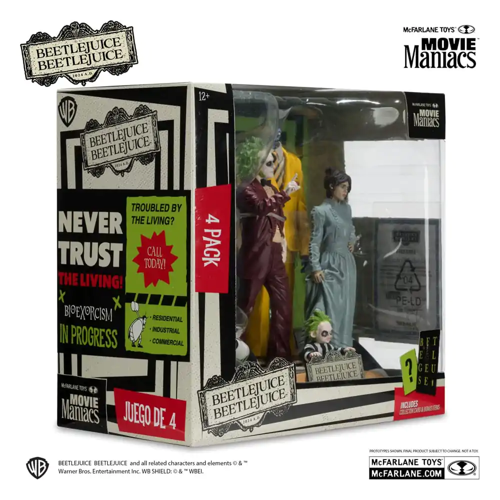 Beetlejuice Beetlejuice Movie Maniacs Pakiranje od 4 PVC statue 15 cm fotografija proizvoda