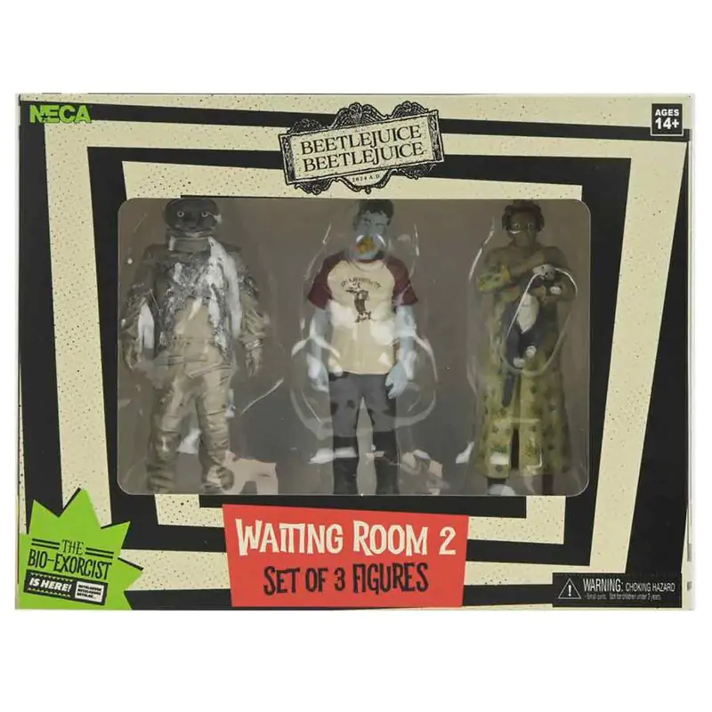 Beetlejuice Beetlejuice Waiting Room Cat Lady, Space Man & Hot Dog Champion paket 3 figure 10 cm fotografija proizvoda