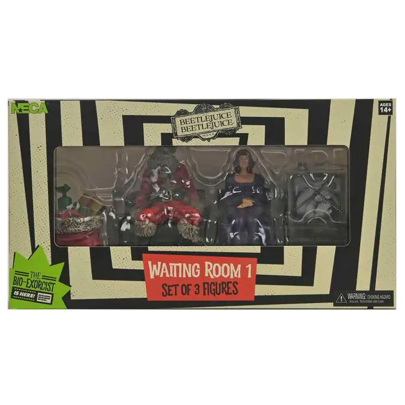 Beetlejuice Beetlejuice Waiting Room Delia, Escape Artist & Mummified Santa paket 3 figure 7,5 cm fotografija proizvoda