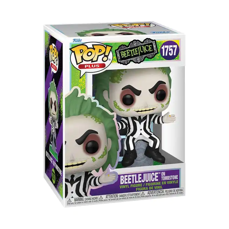 Beetlejuice Funko POP! Plus Movies Vinyl Figura Beetlejuice s nadgrobnim spomenikom 9 cm fotografija proizvoda