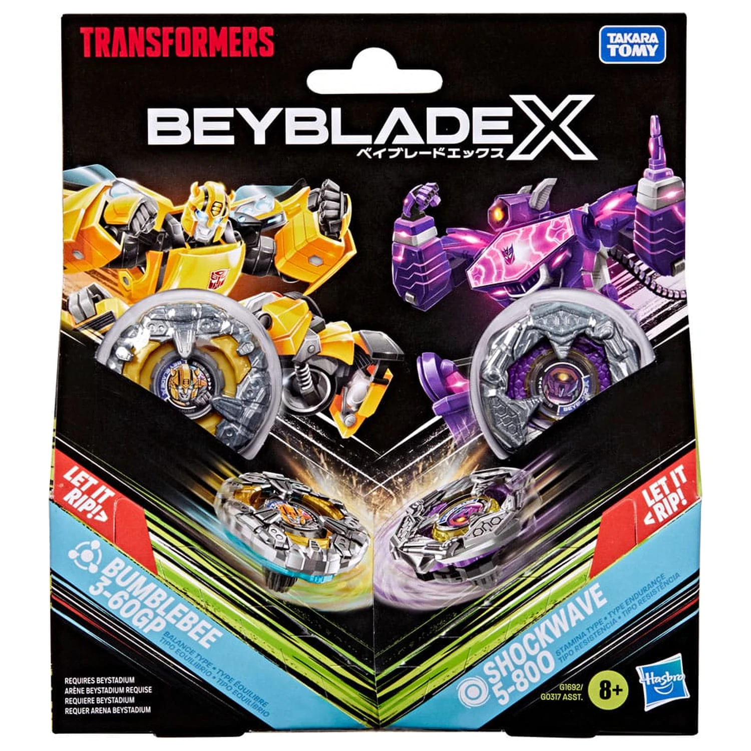 Beyblade X i Transformers Collab Bumblebee 3-60GP protiv Shockwave 5-80O fotografija proizvoda