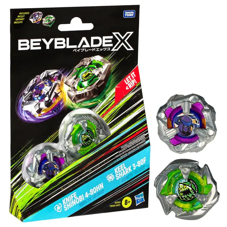 Beyblade X Beat Tyranno 4-70Q & Knife Shinobi 4-80HN igra fotografija proizvoda
