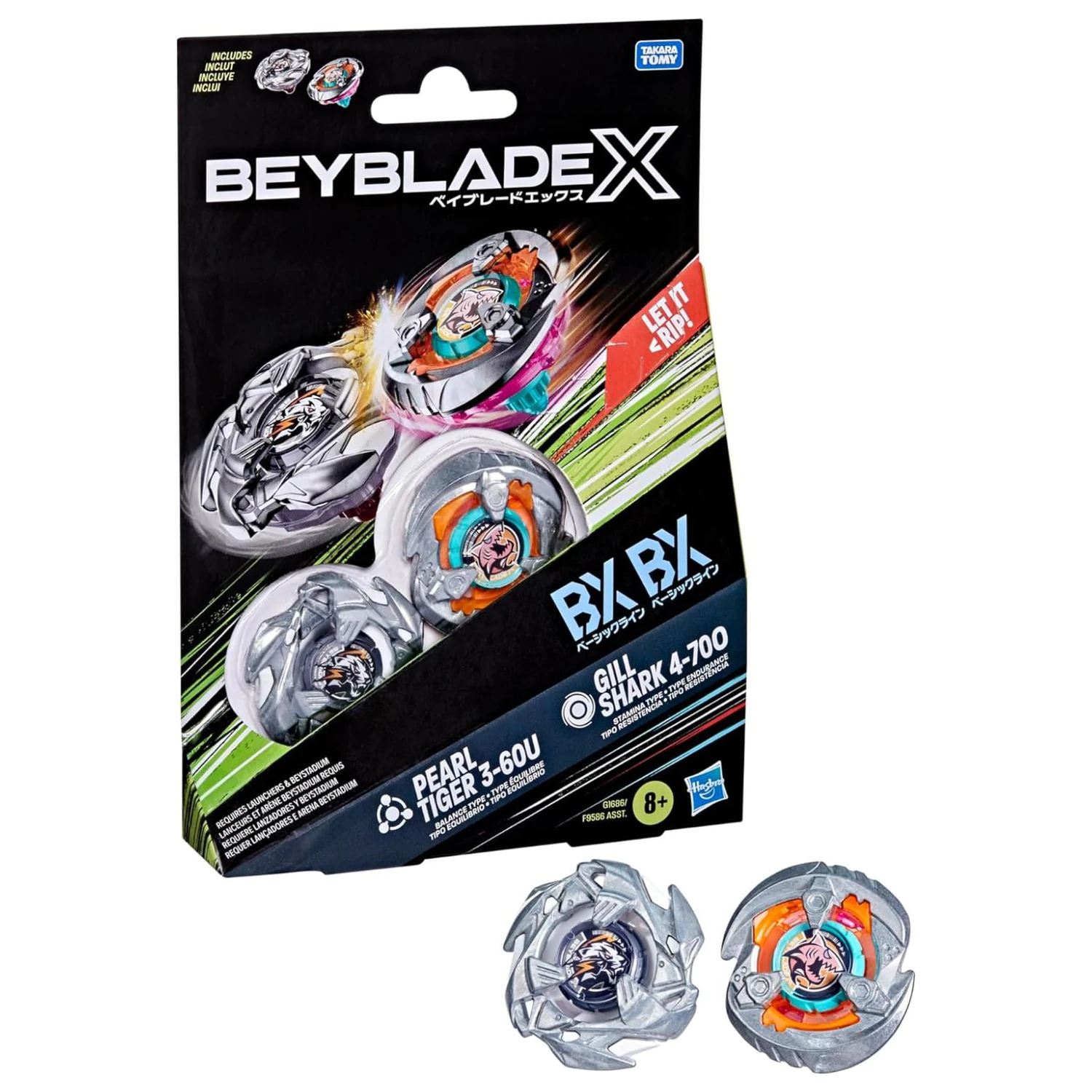 Beyblade X Gill Shark 4-70O i Pearl Tiger 3-60U dvostruko pakiranje fotografija proizvoda