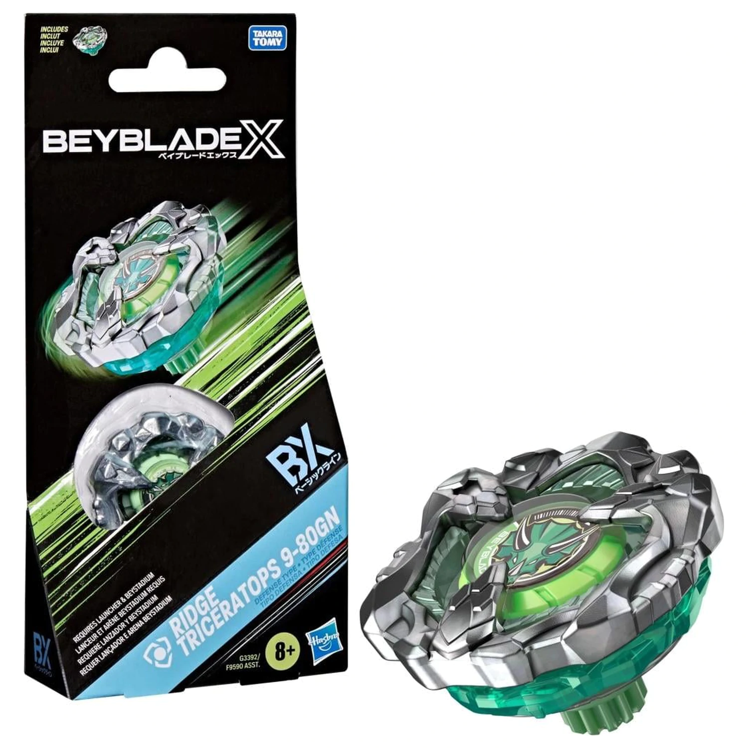 Beyblade X Ridge Triceratops 9-80GN fotografija proizvoda