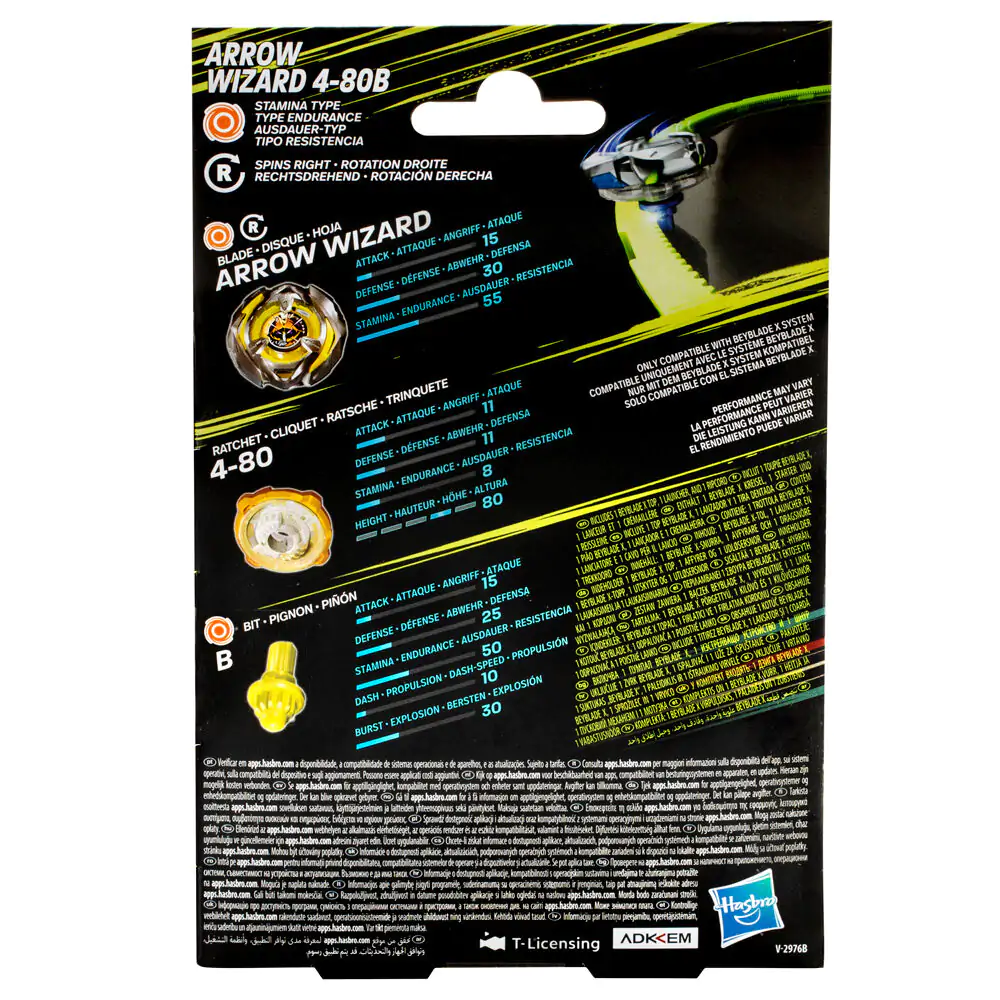 BeybladeX Arrow Wizard 4-80B igra fotografija proizvoda