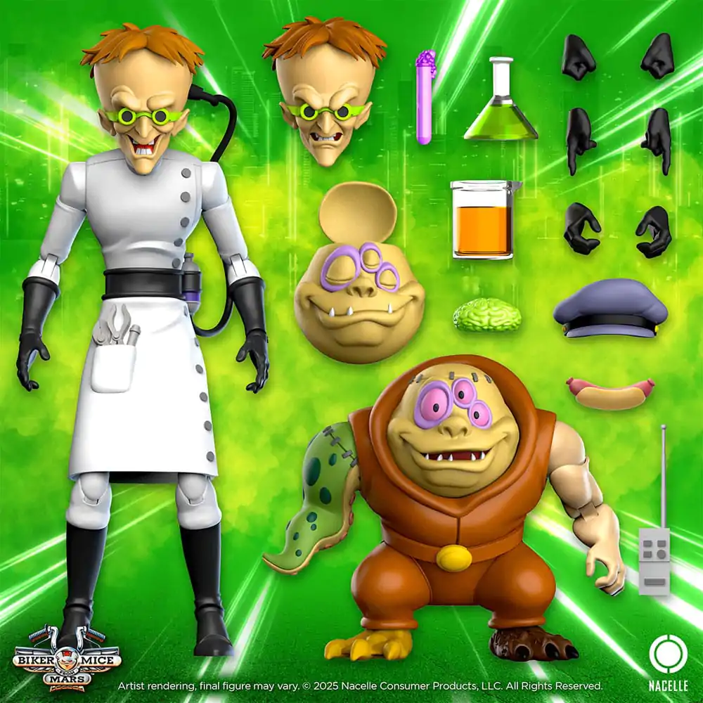 Biker Mice From Mars akcijska figura Karbunkle & Fred The Mutant 23 cm fotografija proizvoda