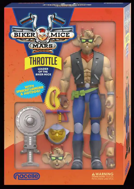 Biker Mice From Mars Action Figure Throttle 18 cm - akcijska figura fotografija proizvoda