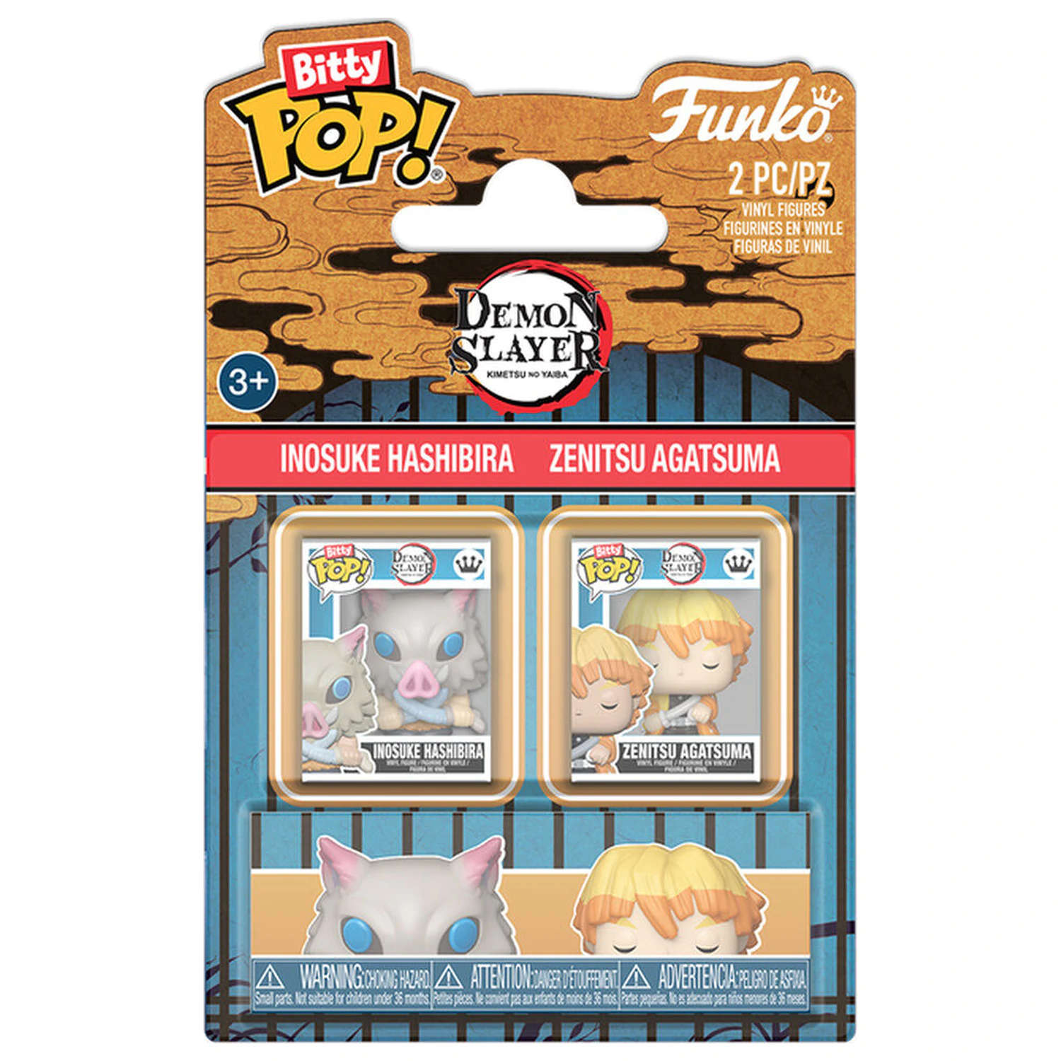 Bitty Funko POP! pakiranje od 2 Demon Slayer Inosuke & Zenitsu fotografija proizvoda