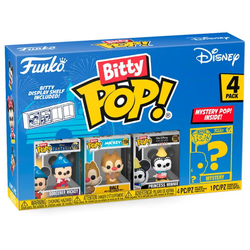 Disney Bitty POP! Vinil Figura 4-Pack Sorcerer Mickey 2,5 cm fotografija proizvoda