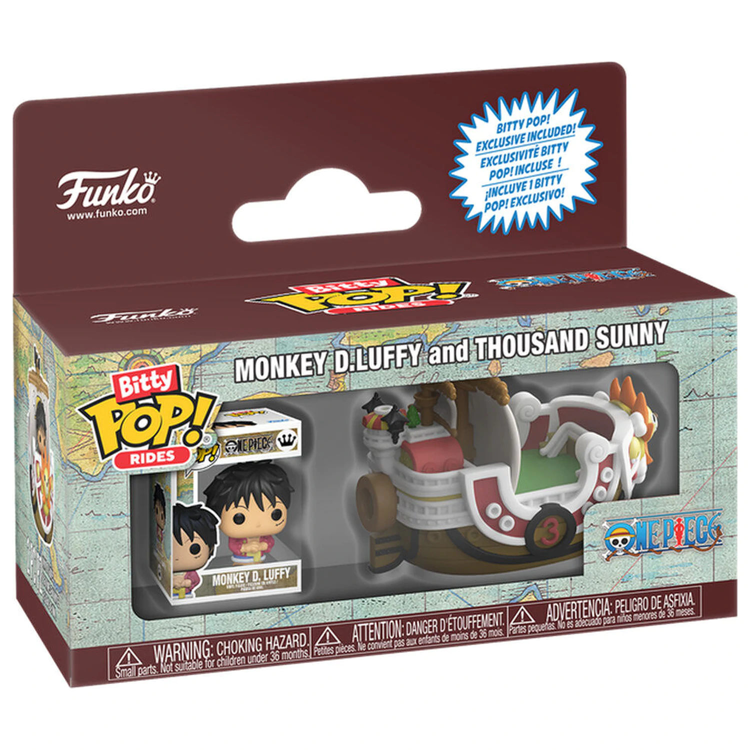 Bitty Funko POP figura Ride One Piece Monkey D. Luffy i Thousand Sunny fotografija proizvoda