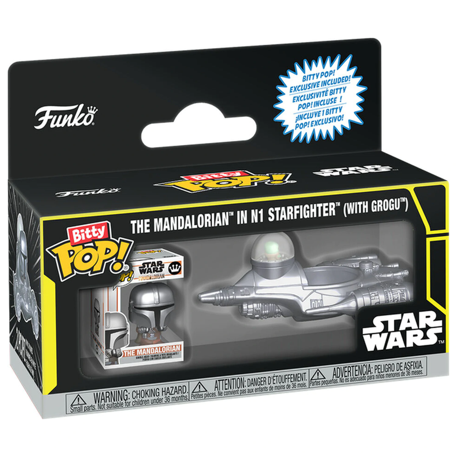 Bitty Funko POP figura Ride Star Wars The Mandalorian In N1 Starfighter With Grogu fotografija proizvoda