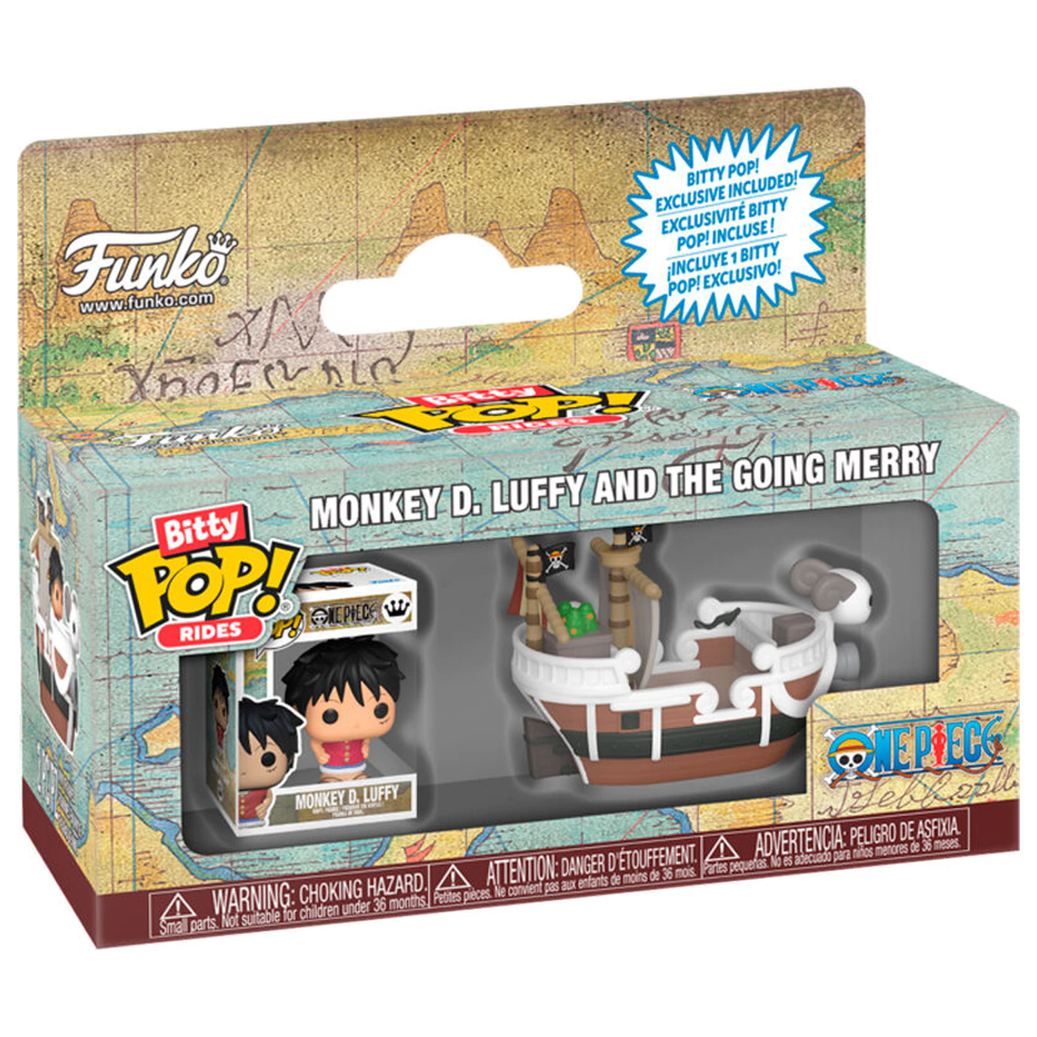 Bitty Funko POP Ride figure One Piece Monkey D. Luffy i Going Merry fotografija proizvoda