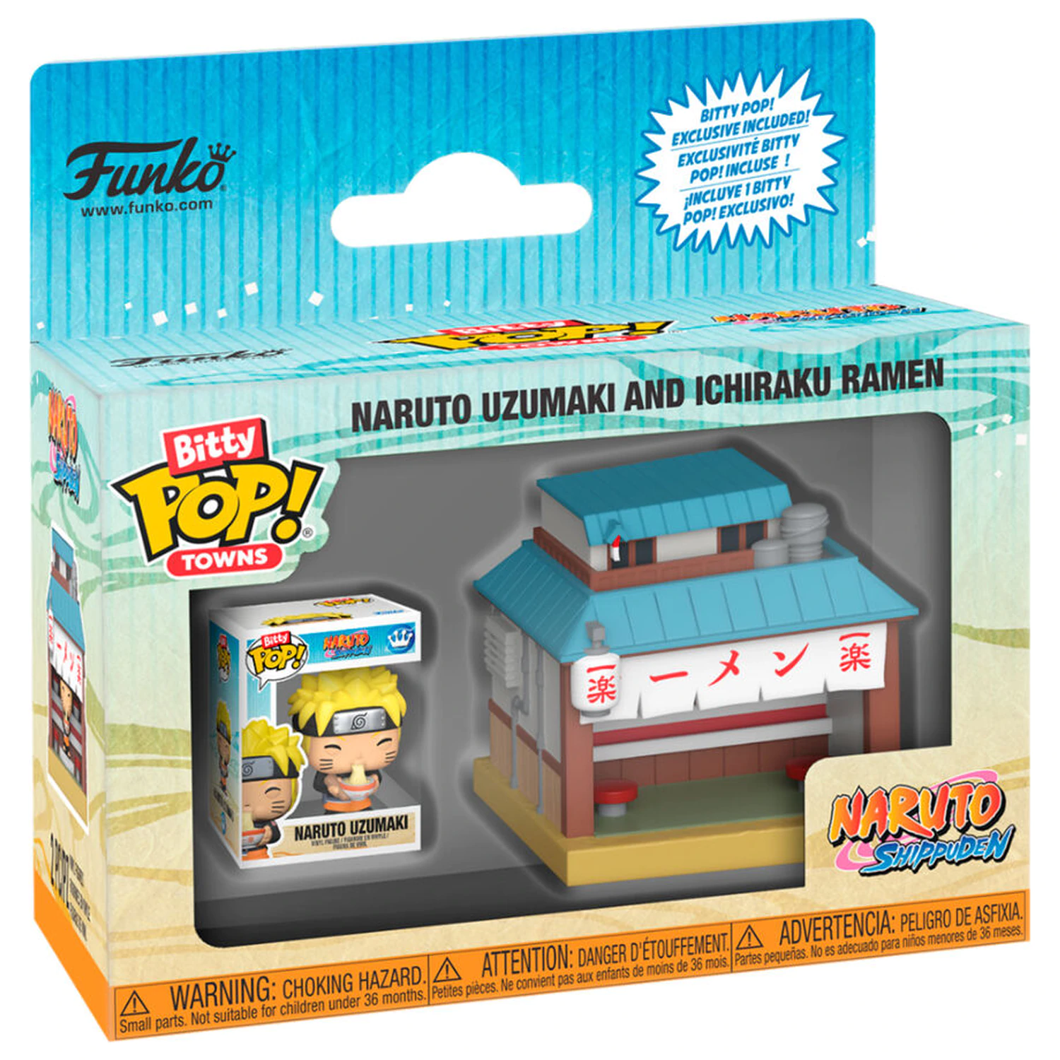 Bitty Funko POP Town figure Naruto Shippuden Naruto Uzumaki and Ichiraku Ramen fotografija proizvoda