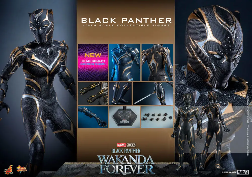 Black Panther: Wakanda Forever Movie Masterpiece akcijska figura 1/6 Black Panther 28 cm fotografija proizvoda