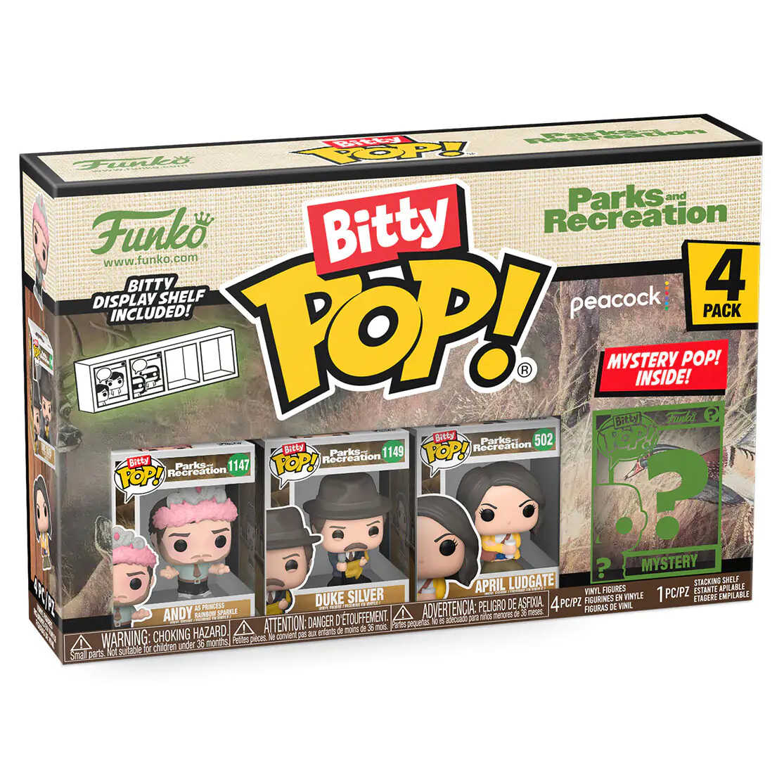 Blister 4 figure Bitty Funko POP Park and Recreation Andy fotografija proizvoda