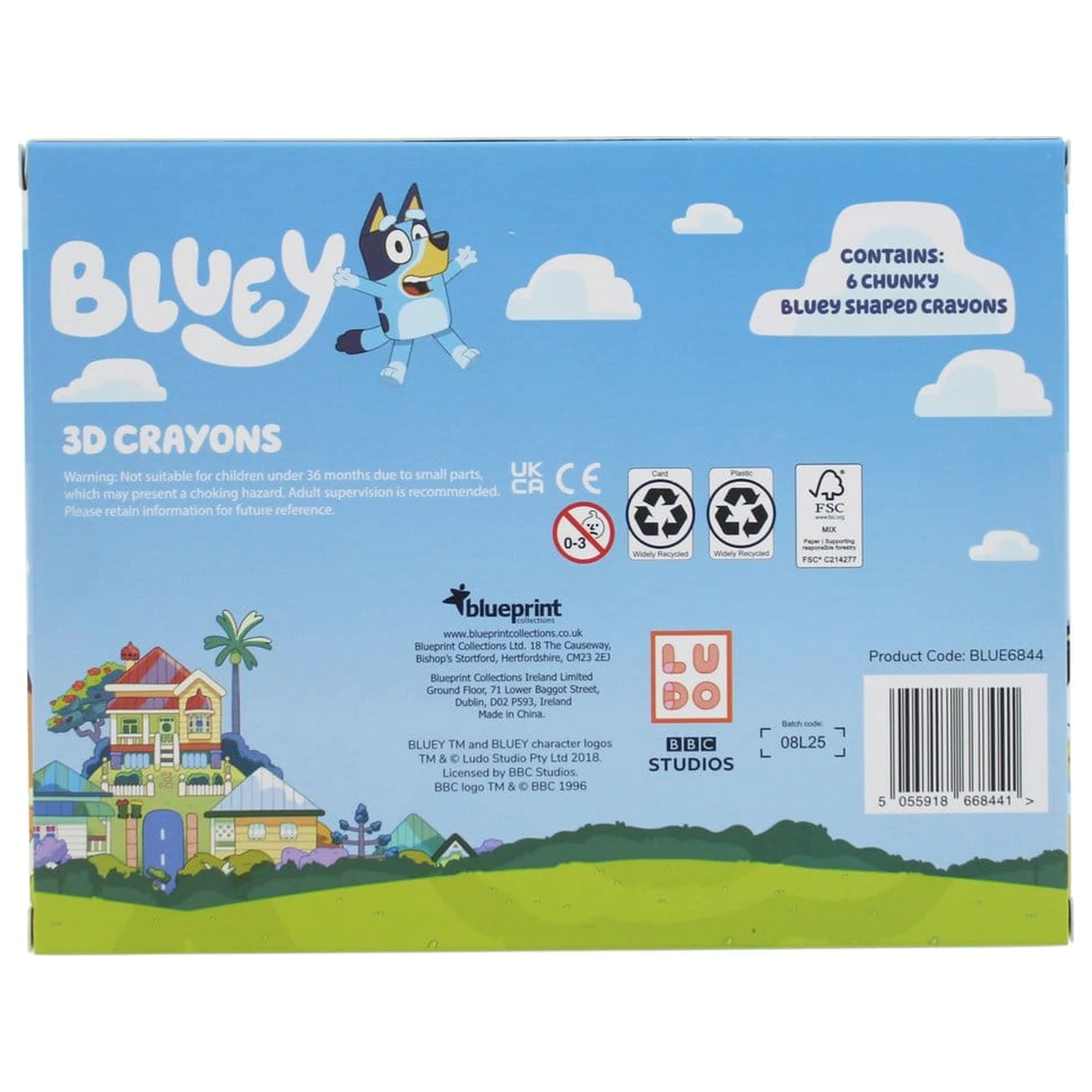 Bluey voštane bojice, pakiranje od 6 komada fotografija proizvoda