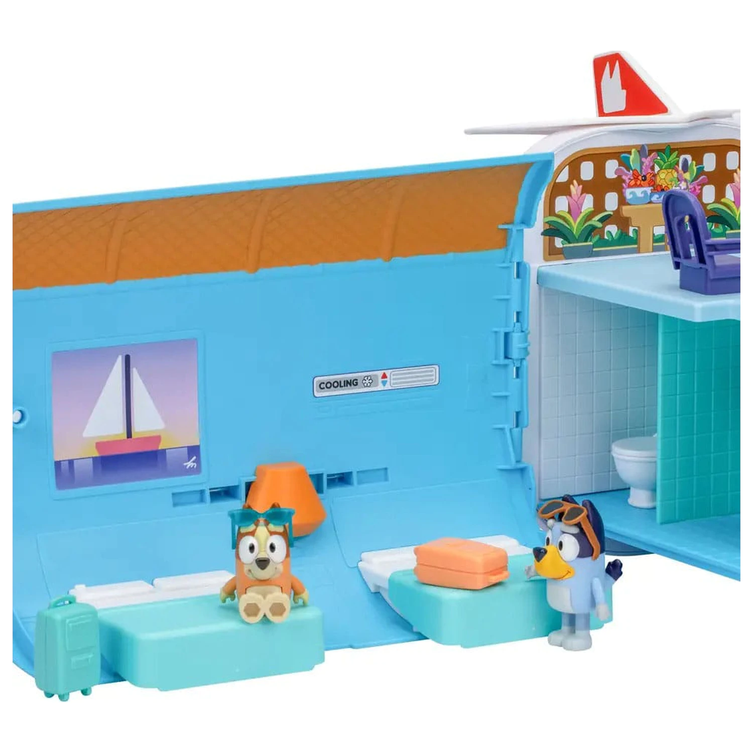 Bluey Mini Figure Playset Bluey Holiday 3u1 Set fotografija proizvoda